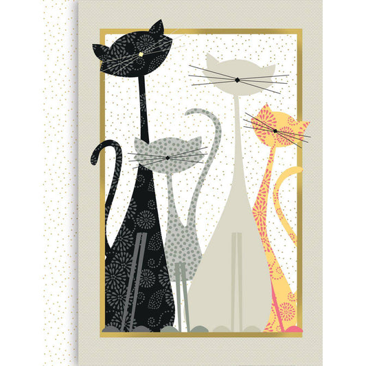 Pictura Cats Purse Pad showing a soft, colorful fabric with a feline design, used to protect handbags and prevent slipping.