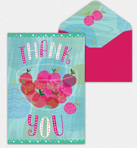 Bowl of Cherries Thank You Note Cards - Cardmore