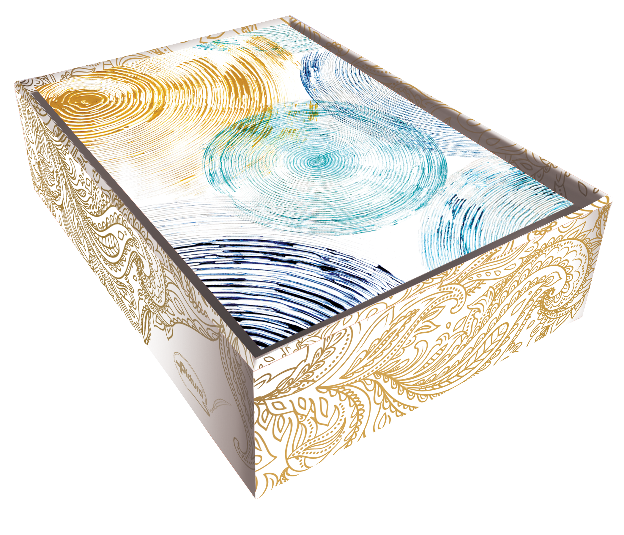 Circle Blues Blank Boxed Notes - Cardmore