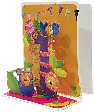 1st Birthday Pop-up Small 3D Card - Cardmore