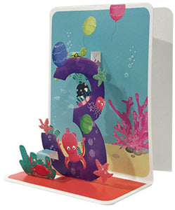 3rd Birthday Pop-up Small 3D Card - Cardmore