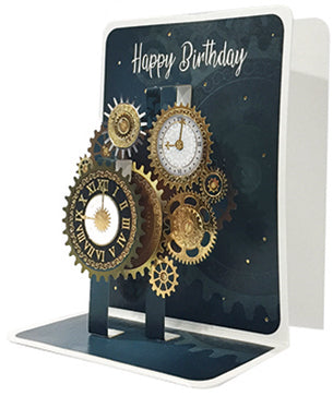 Clocks Birthday Pop-up Small 3D Card - Cardmore