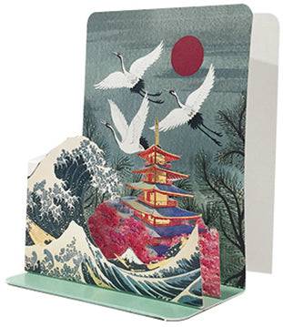 Pictura Cranes small pop-up card featuring intricate paper cranes design, perfect for greeting or special occasions.