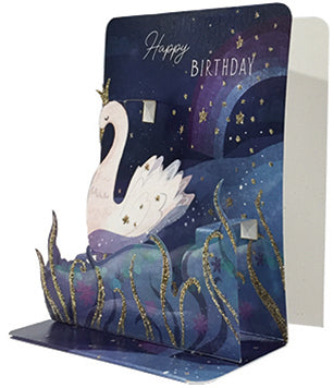 Swan Birthday Pop-up Small 3D Card - Cardmore