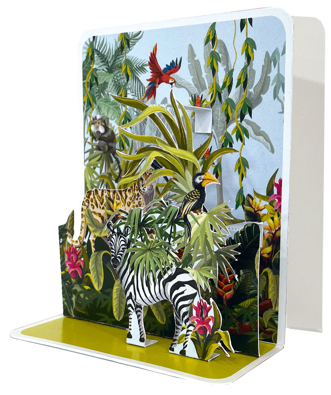 Zebra & Jungle Pop-up Small 3D Card - Cardmore
