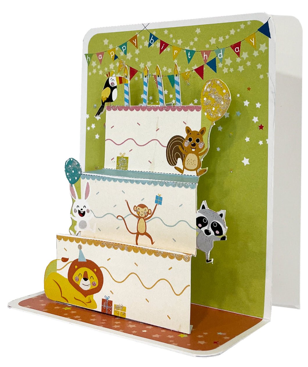 Animal Cake Birthday Pop-up Small 3D Card - Cardmore