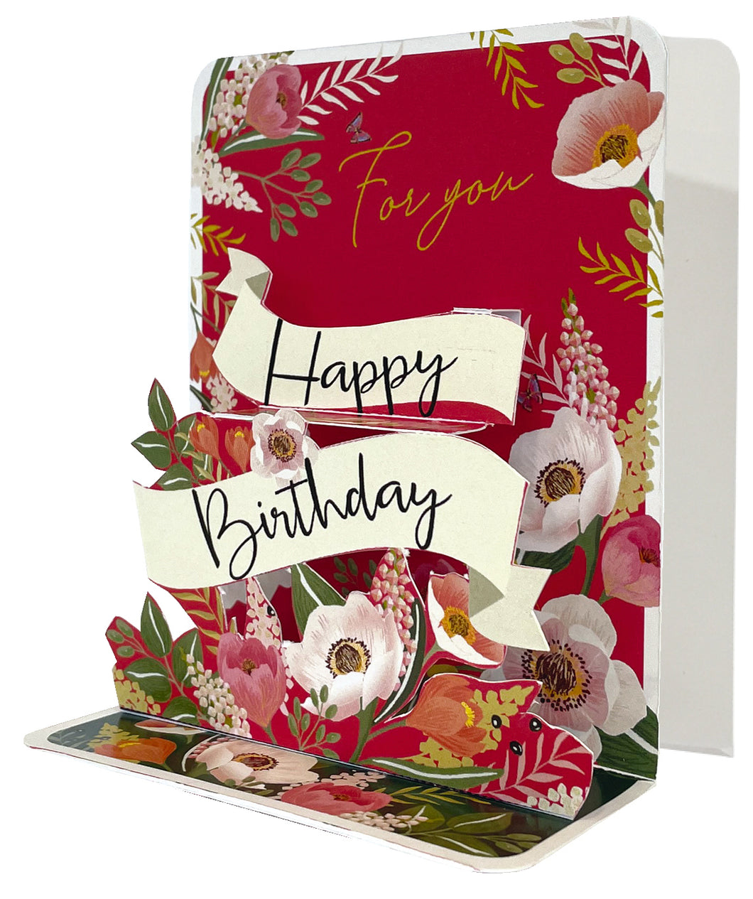 Red Bday Birthday Pop-up Small 3D Card - Cardmore