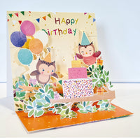 Owls Birthday Pop-up Grande 3D Card - Cardmore