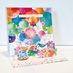 Balloons Birthday Pop-up Grande 3D Card - Cardmore