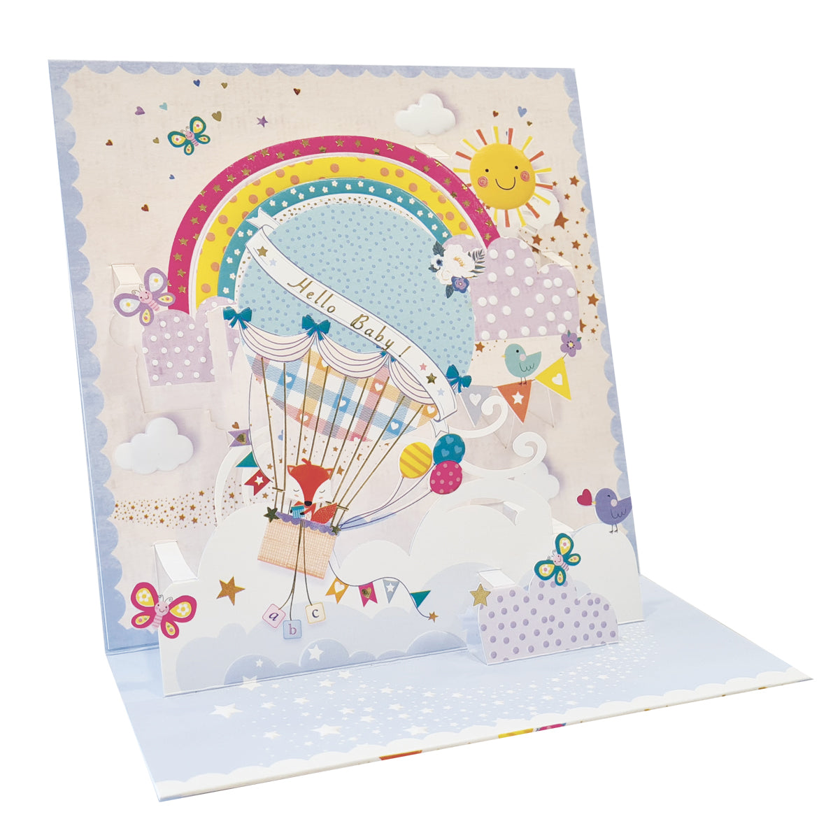 New Baby Flying Fox Pop-up Grande 3D Card Baby