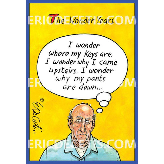 Pictura Wonder Years birthday card featuring Eric Decetis illustration, perfect for celebrating birthdays with a cheerful design.