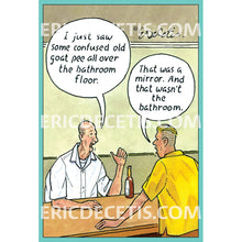 Pee Floor Mirror Birthday Card Eric Decetis 30423 - Cardmore