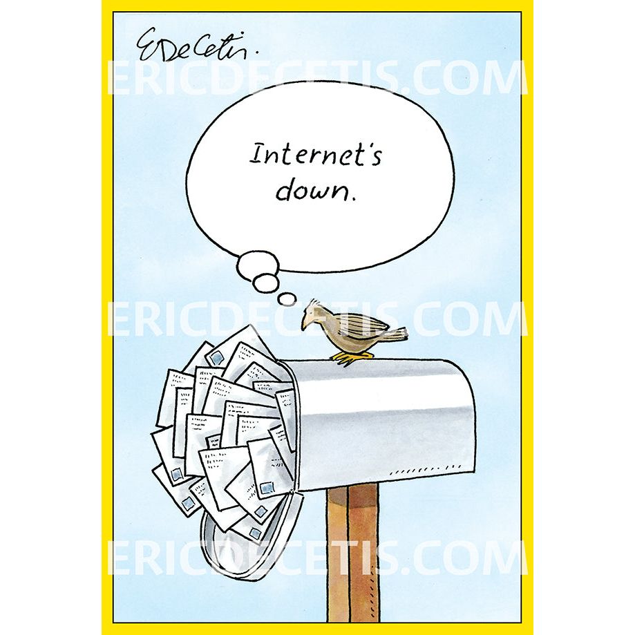 Internet's Down Mailbox Birthday Card Eric Decetis 30425 - Cardmore