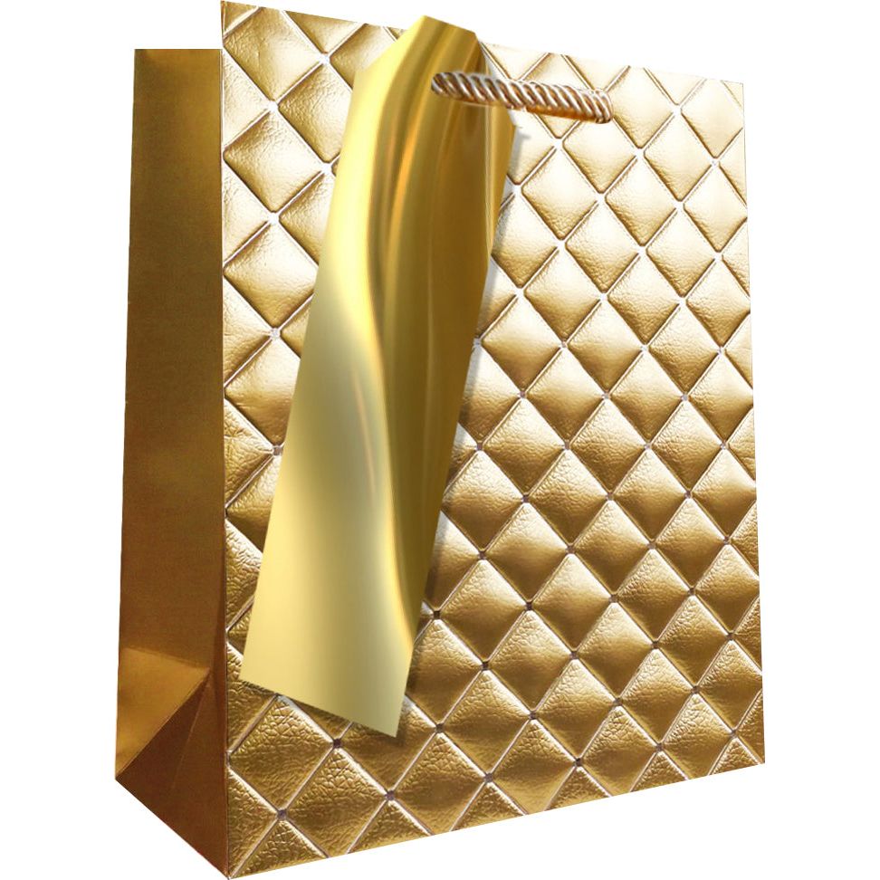 Small Gift Bags - Gold Quilt