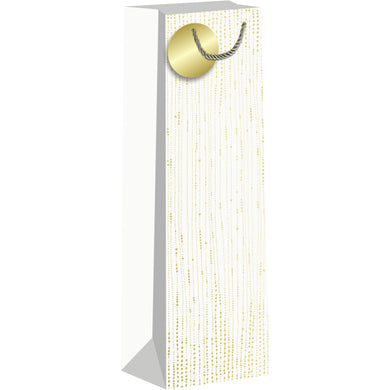 Gold Dots Bottle Gift Bag