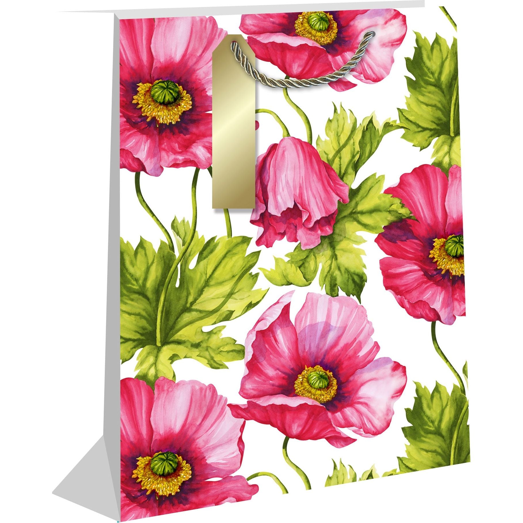 Pink Poppies Medium Gift Bag