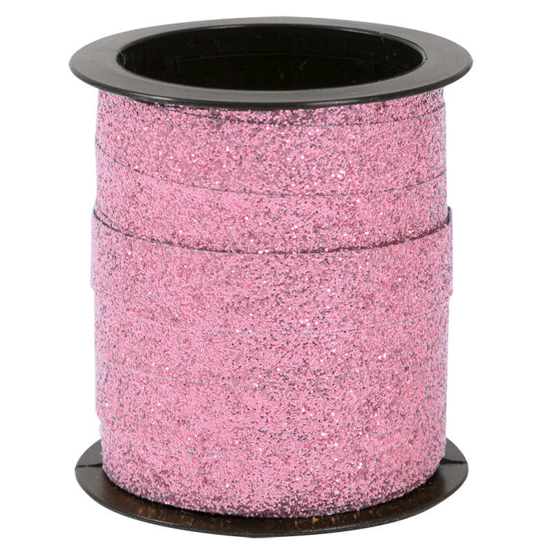 Pink Glitter Curling Ribbon Spool - Cardmore