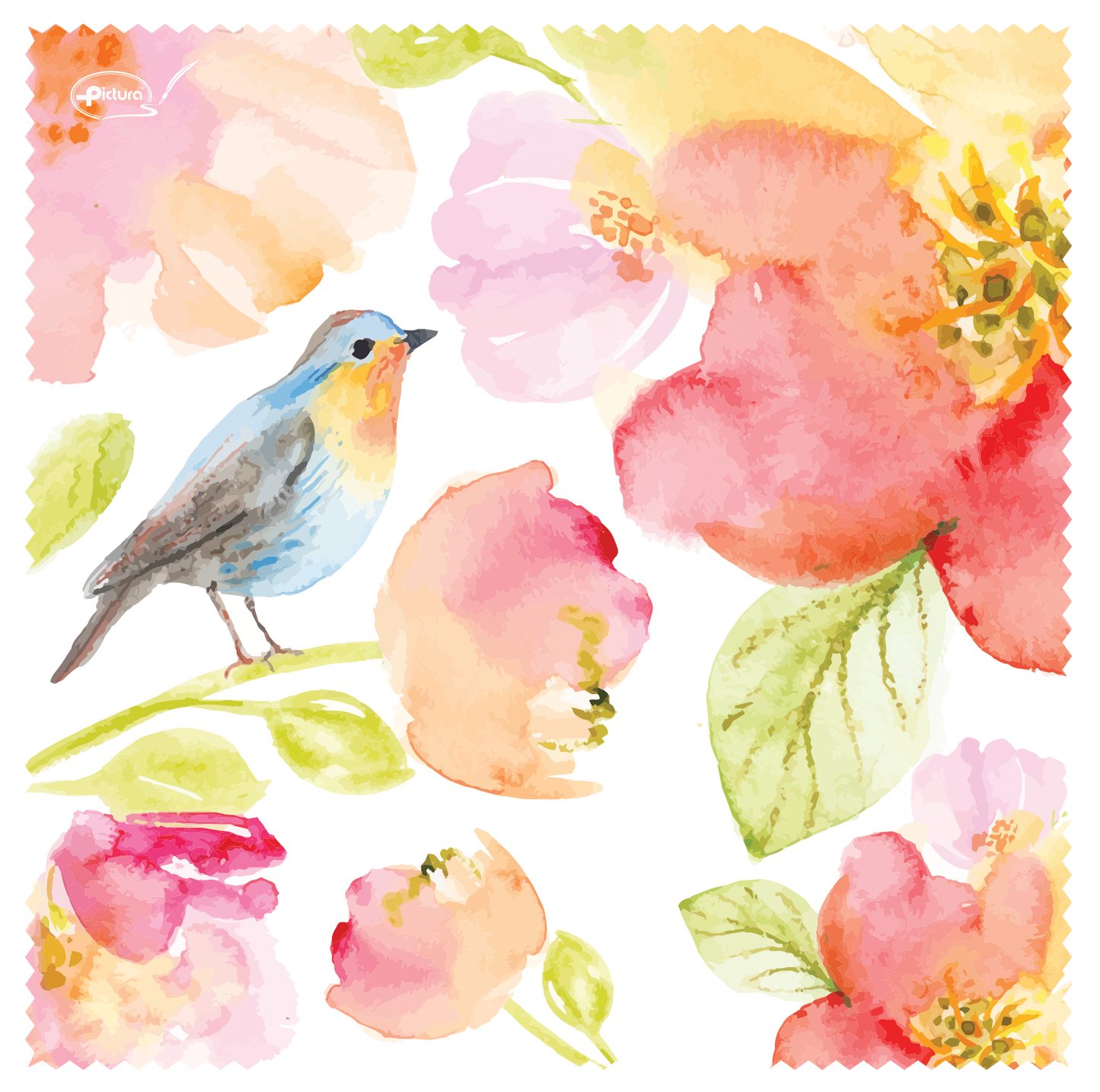 Watercolor Bird  Smart Cloth