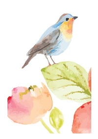 Watercolor Bird  Smart Cloth