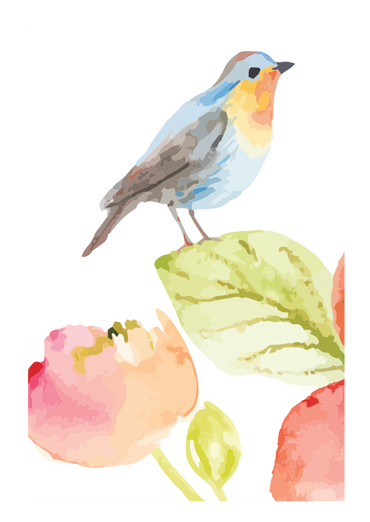 Watercolor Bird  Smart Cloth