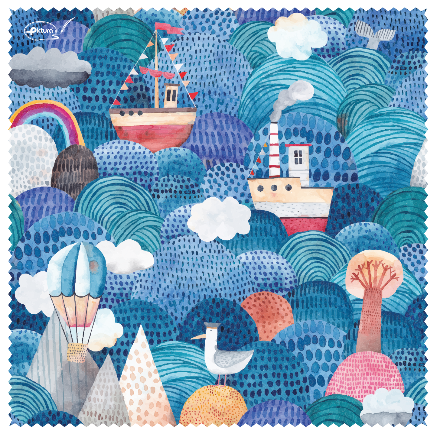 Nautical Seascape Smart Cloth