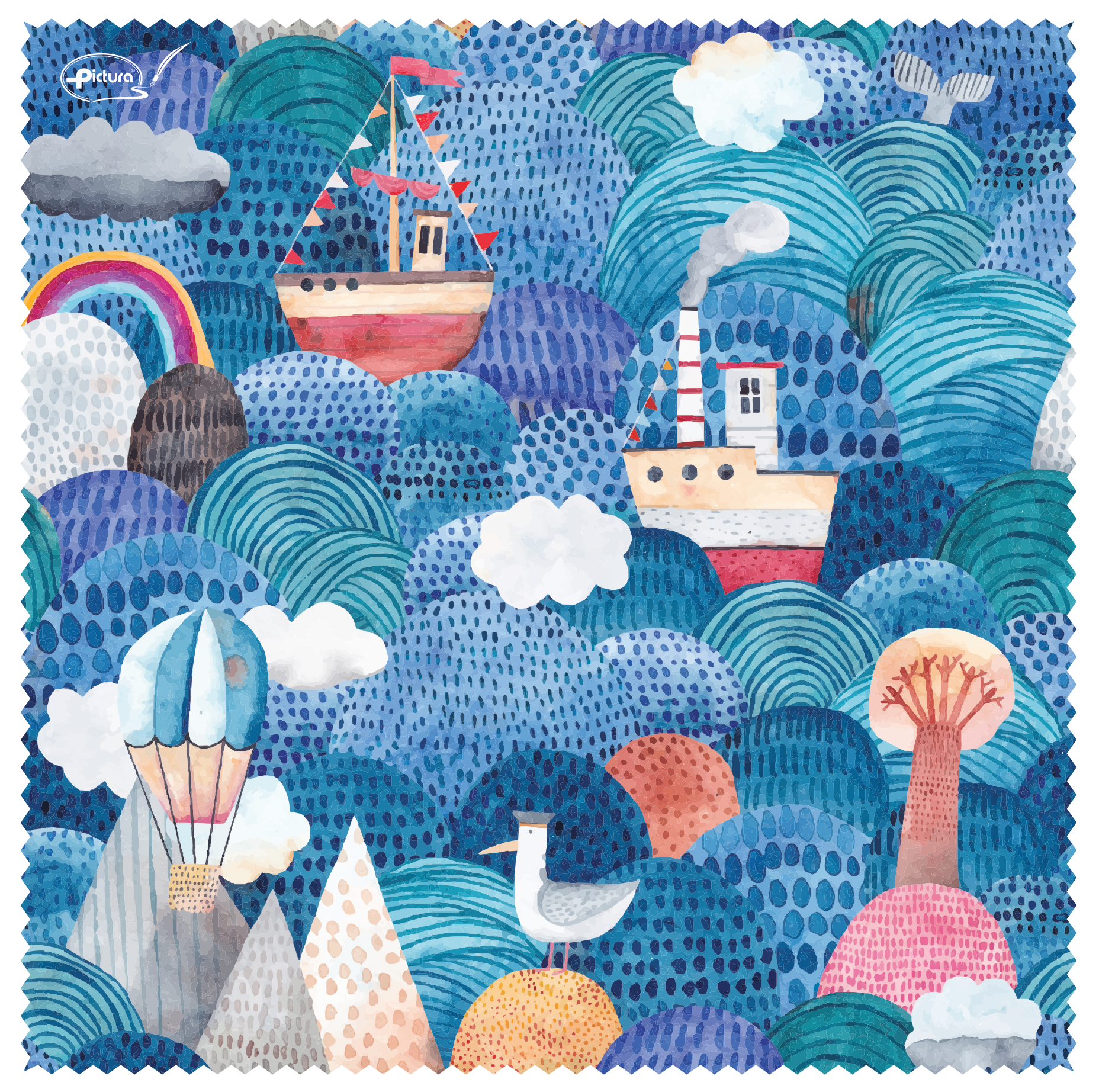 Nautical Seascape Smart Cloth