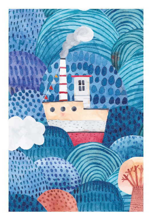 Nautical Seascape Smart Cloth