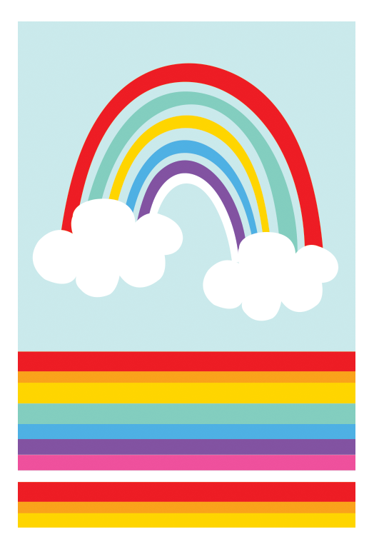 Rainbow And Clouds Smart Cloth