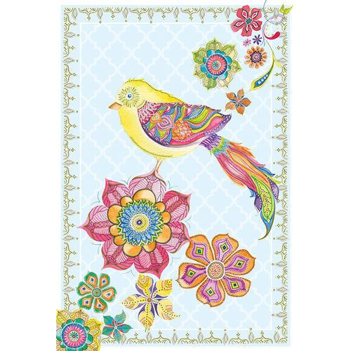 Birthday Card Little Bird with Flowers Two Twenty Two - Cardmore