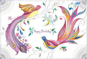 Birthday Card Colorful Birds Two Twenty Two - Cardmore