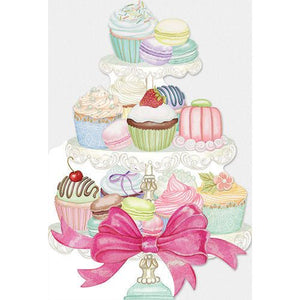 Birthday Card Cupcakes and bow Sienna's Garden Nicole Tamari - Cardmore