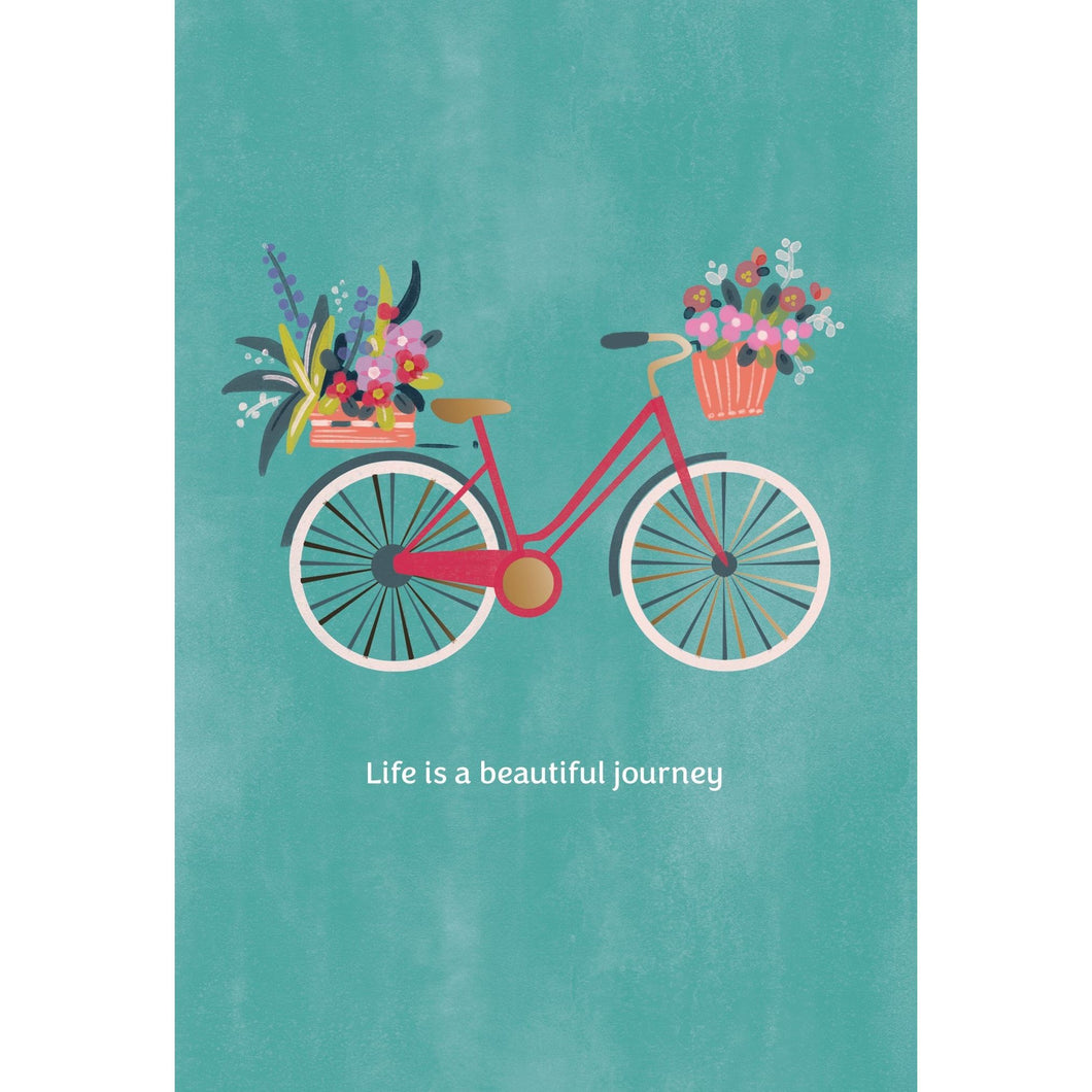 Flower Basket Bike Birthday Card - Cardmore