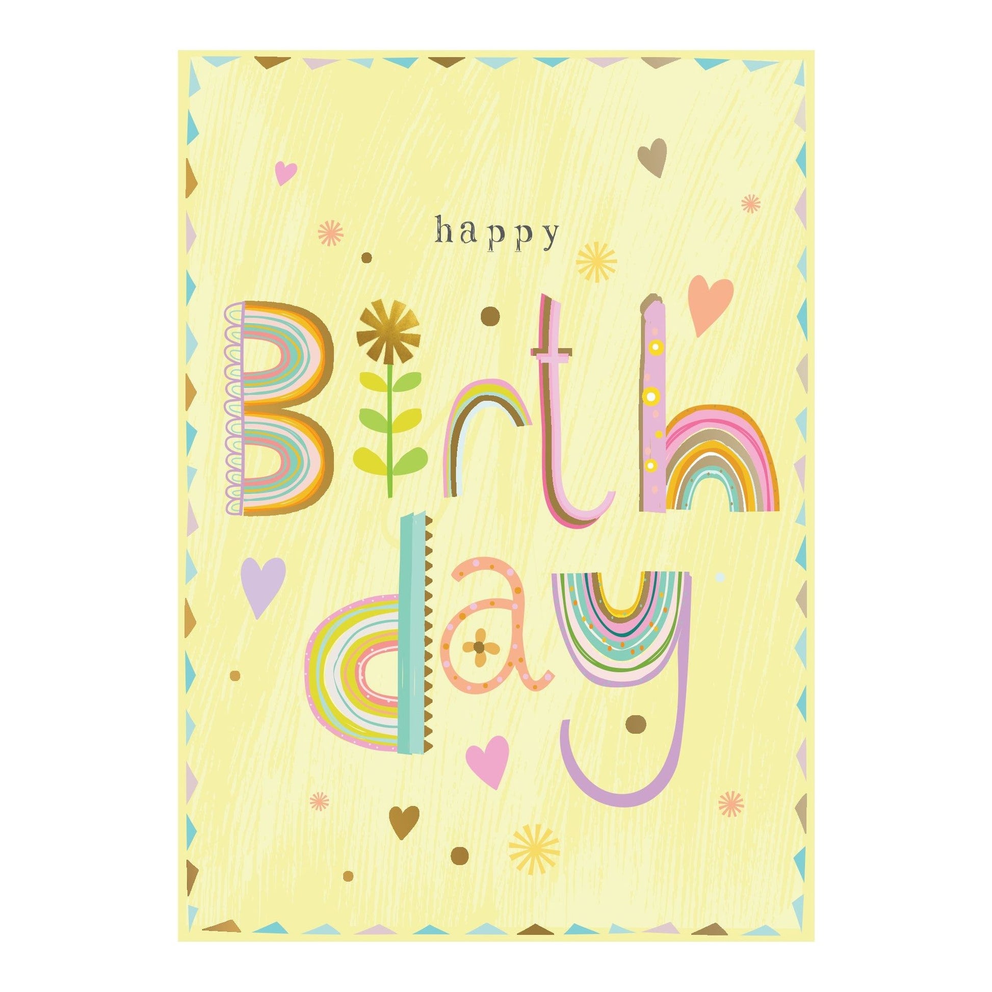 Rainbow Letters Birthday Card - Cardmore