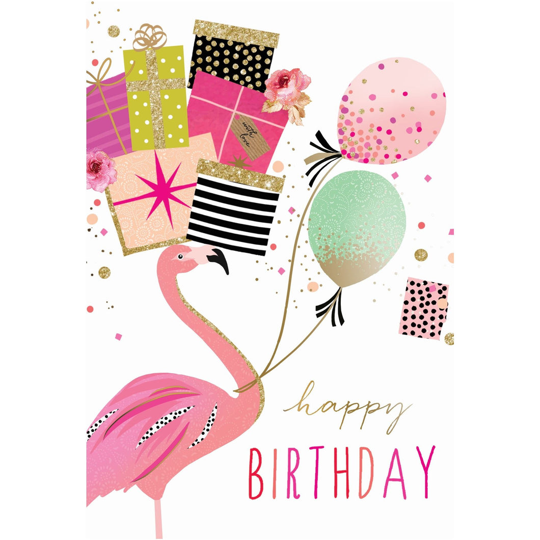 Flamingo Birthday Card Sara Miller - Cardmore