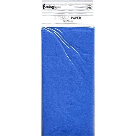 Dark blue tissue paper by AB PICTURA, showing crumpled and folded sheets ideal for gift wrapping or craft projects.