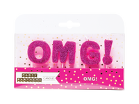 OMG! Glitter Letter Candle Set Party Partners - Cardmore