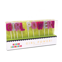 Girl Power Letter Glitter Candle Set Party Partners - Cardmore