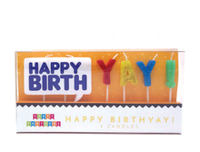 Happy Birthyay! Letter Glitter Decal Candle set Party Partners - Cardmore