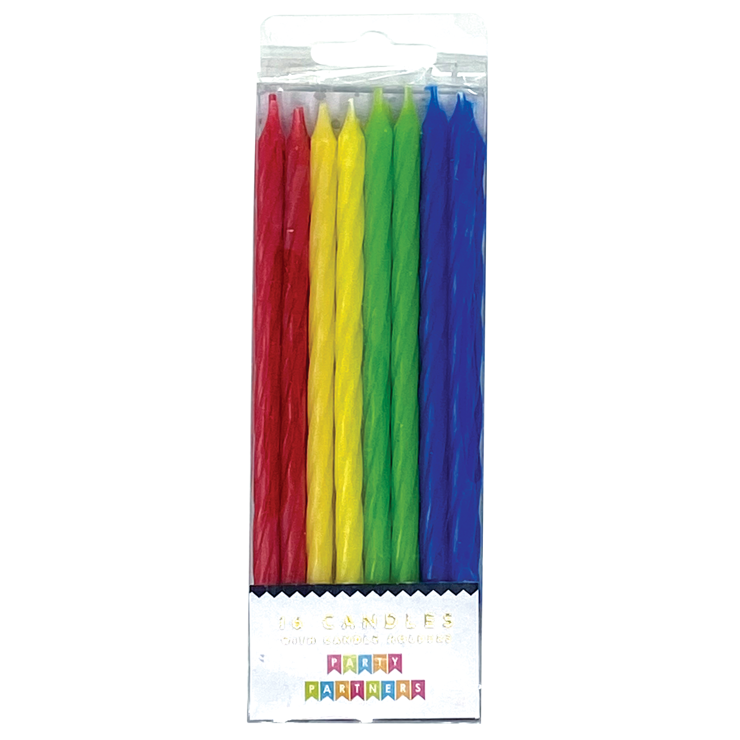 Rainbow Spiral 16 Candle Set Party Partners - Cardmore