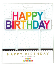 Reusable Happy Birthday Acrylic Cake Topper Party Partners - Cardmore