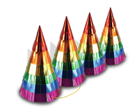 Rainbow Bling Party Hats Party Partners - Cardmore