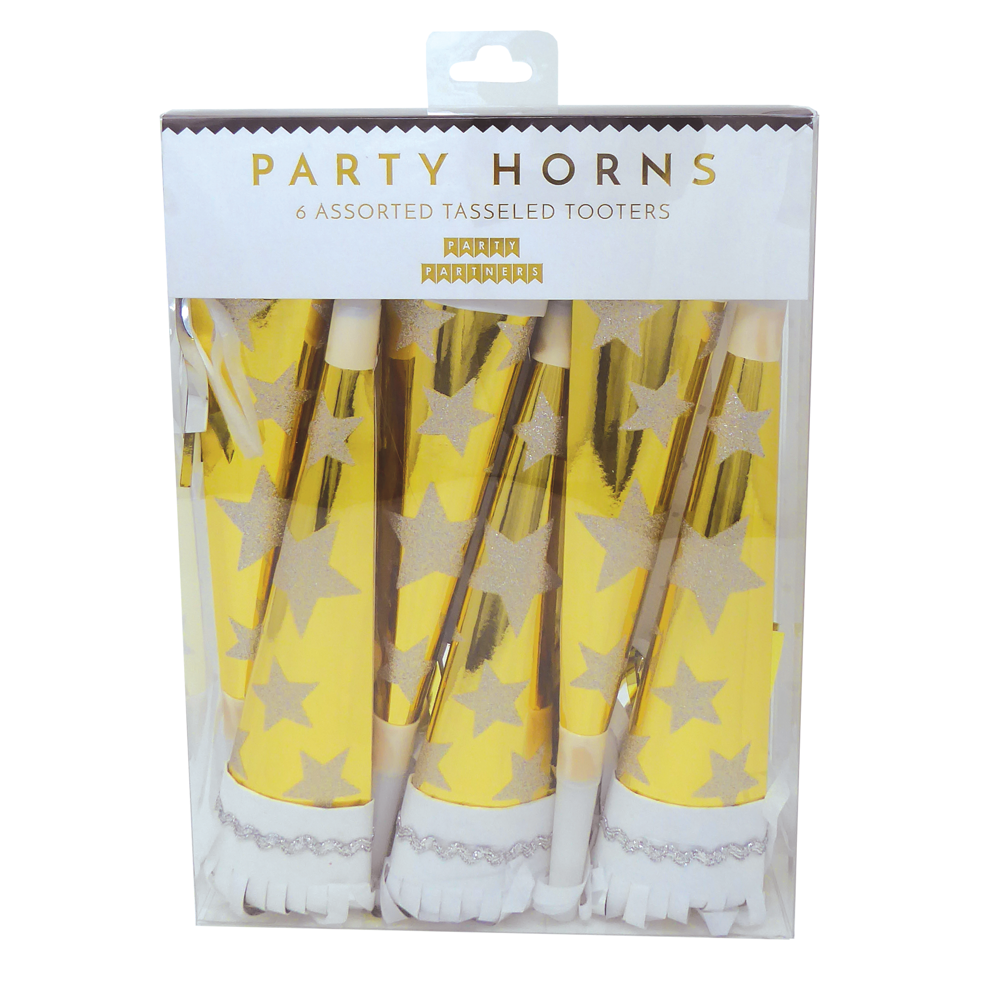 Gold With Stars Party Horns Party Partners - Cardmore
