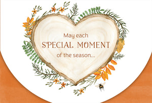 Woodland Heart Wreath Thanksgiving card