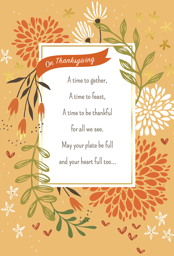 Fall Blooms Thanksgiving card