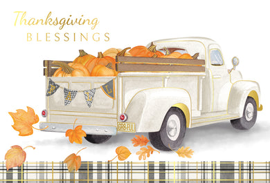 Pumpkin Pickup Thanksgiving card