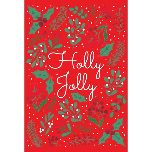 Pictura Holly Jolly Christmas Card featuring festive holiday design with Christmas trees and ornaments on a cheerful background