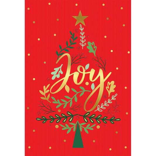 Joyful Tree Christmas Card by Pictura featuring a festive holiday design with a colorful Christmas tree illustration.