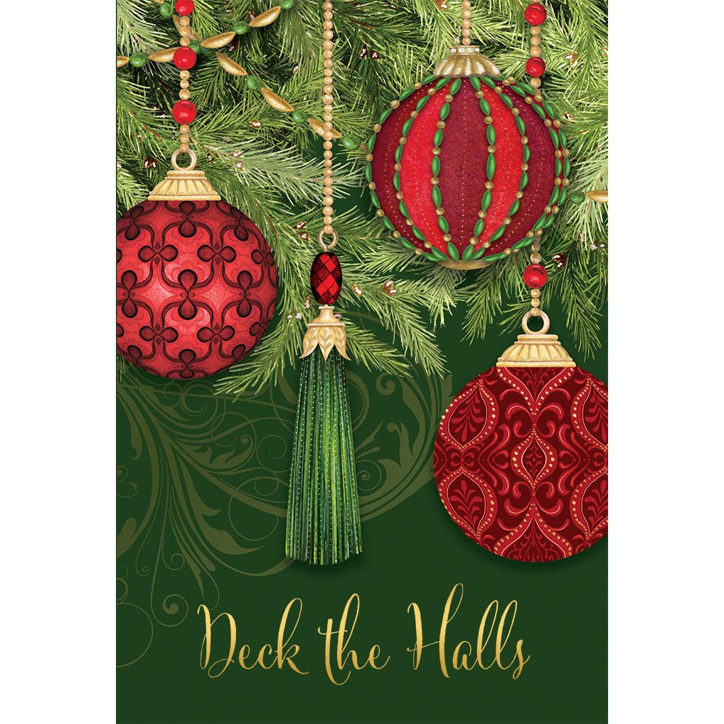 Holiday Ornaments Christmas Card
