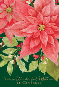 Bold Poinsettias Christmas Card Mother