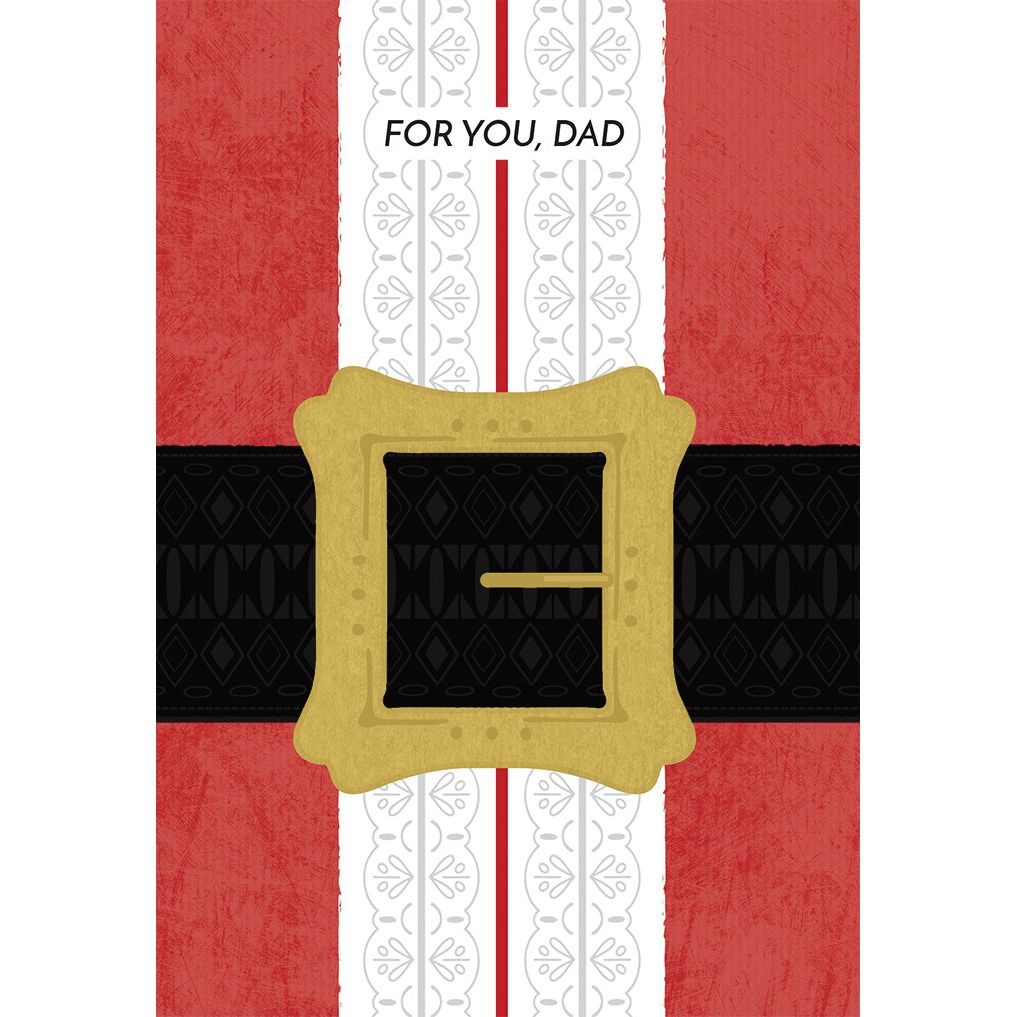 Santa Belt Christmas Card Father